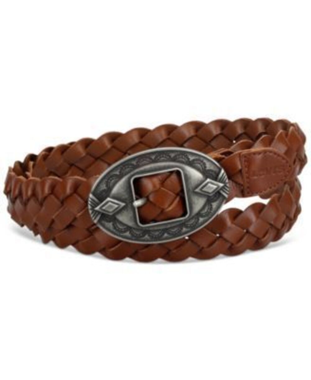 Levis Womens Braided Leather Concho Tan M